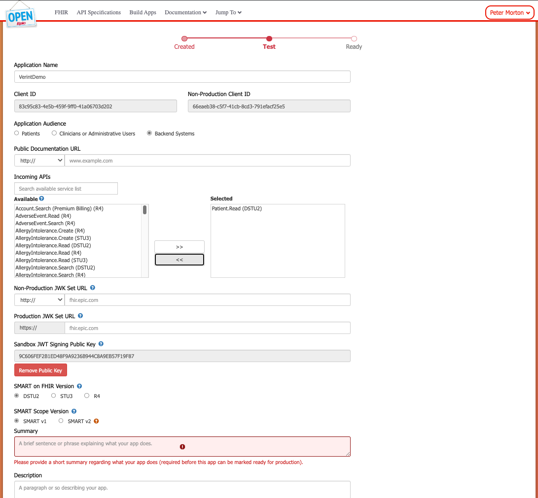 FHIR App Example FHIR App Example